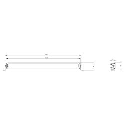 Lige arbejdslysbar LED, 300W, 25200 lm, 815 mm. 12/24V