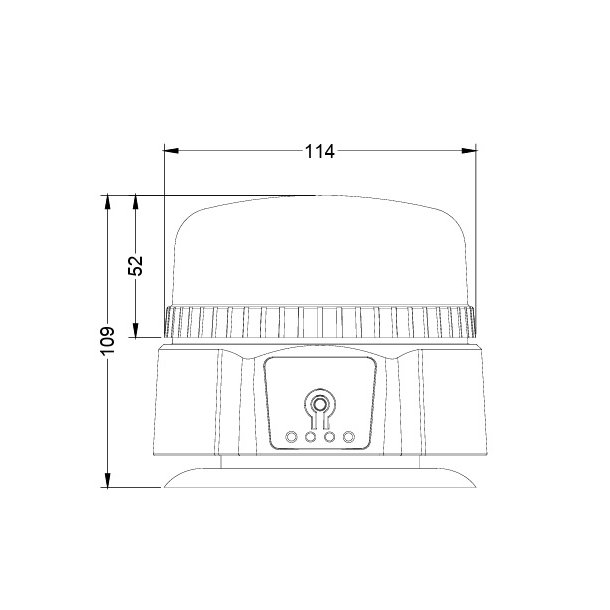 Magnetmonteret LED blink med batteri og Fj.betj. Blt lys / Blt glas, R65