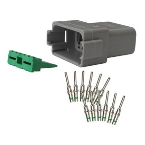 12-polet DEUTSCH stik, 1 stk. hanstik