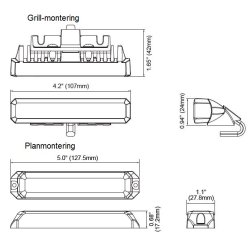 MS6, bl/hvid, split-model, planmontering, 12/24v