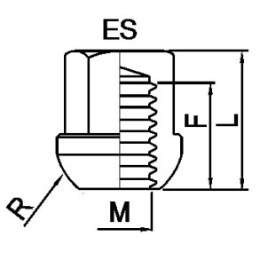 Låsemøtrikker med rund konus