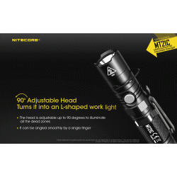 LED hndlygte m. vippehoved, 1000 lm. 