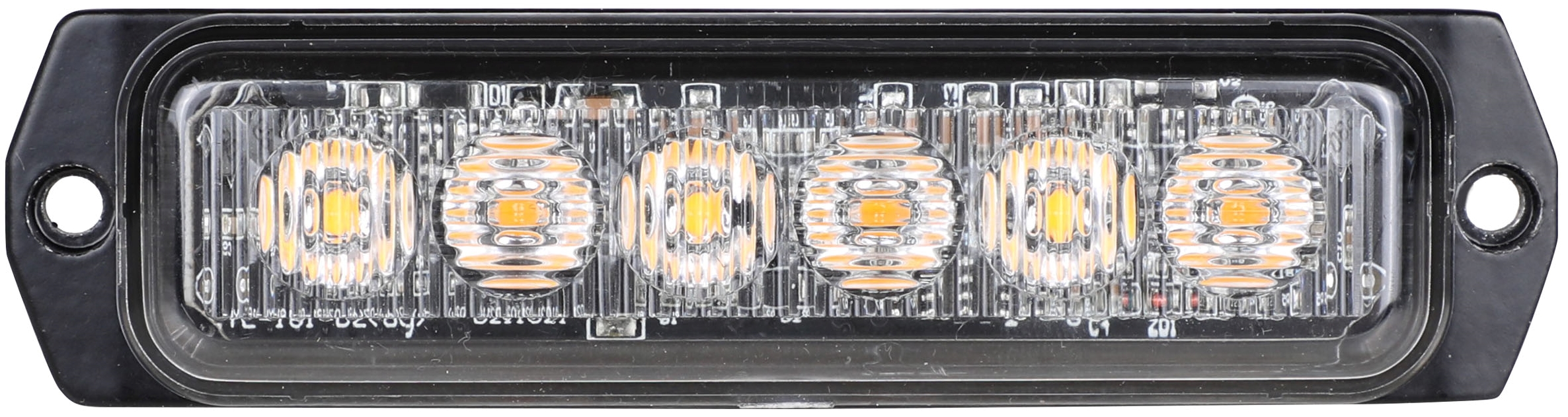 Supplerende blink, Gul, 6-LED, 9-30v, R65, Horisontal+vertikal, 5