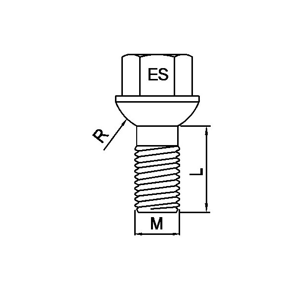 L�sebolts�t L=25 17 / 12 x 1,5 S