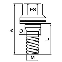 Lseboltst Special L=36 19 / 12 x 1,25