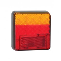 100-serie baglygte med refleks, sort ramme, 12/24V