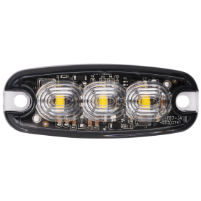 Supplerende blink, 3 LED, Gul, R65/SAE, 26 blinkmnstre, LP-profil, 2,5 m kabel.