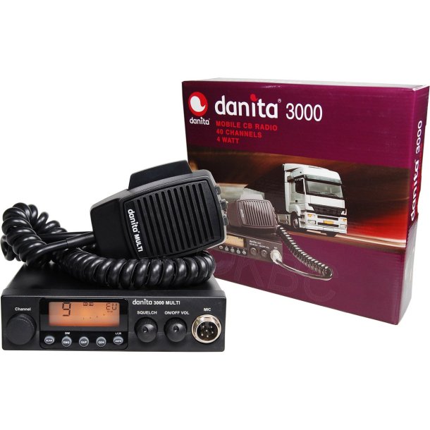 CB Mobilstation Danita 3000 Multi 40 Kanaler 4 Watt FM/ AM