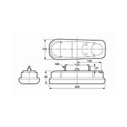 Baglygte med nummerpladelys, Venstre (OE)