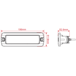 LED Arbejdslygte til indbygning, 2880 lumen