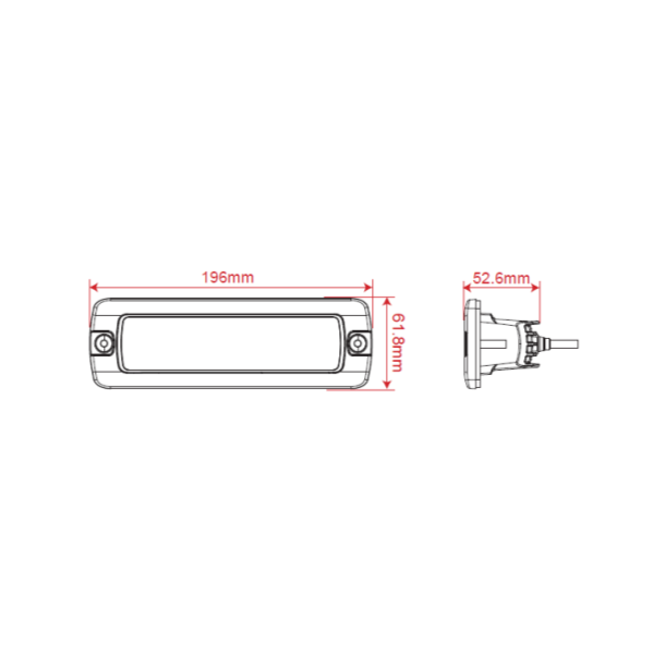 LED Arbejdslygte til indbygning, 2880 lumen