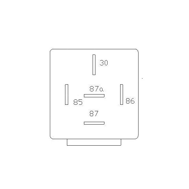 Omskifterrel mini 24V 20/30 Amp 87A med diode