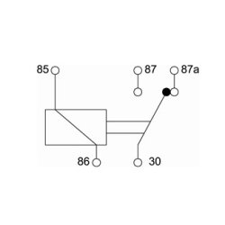 Omskifterrel HD 3 x 9,5 mm. 12V 60/70 Amp 87A