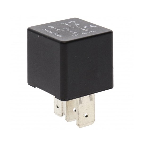 Omskifterrel HD 3 x 9,5 mm. 12V 60/70 Amp 87A