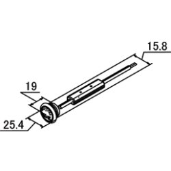 Markeringslygte LED, hvid,  18 mm, 12/24 volt.