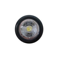 Markeringslygte LED, hvid,  18 mm, 12/24 volt.
