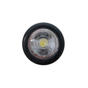 Markeringslygte LED, hvid,  18 mm, 12/24 volt.