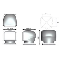 Sgelygte, 12/24v, hvid, fastmontering, LED, 50 w, trdls fjernbetjening, Venus