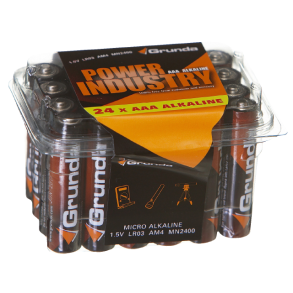 BATTERI GRUNDA AAA INDUSTRIPAK 24 STK