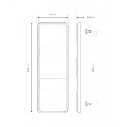 LED baglygte, med tgelys/refleks