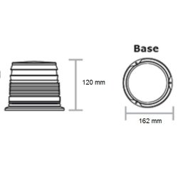 LED BLINK, BL/GUL, 12/24V