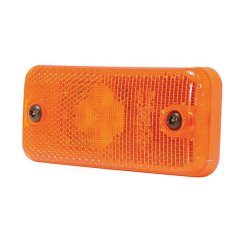 Sidemarkeringslygte LED med refleks gul 24V