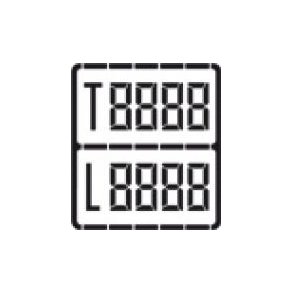 Vgttavle HVID varevogn/trailer 40 mm./ 4 cifre