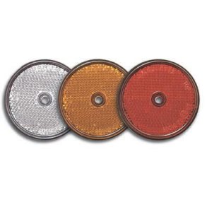 RUND Refleks, 60 mm. med 5 mm. hul HVID,stk