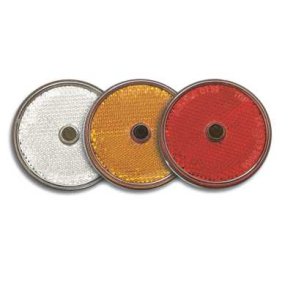 RUND Refleks, 60 mm. . Gul med 5 mm. skrue, stk