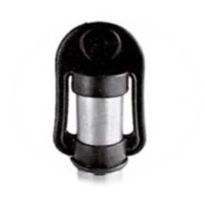 Plasthtte til monteringsstuds, sort 