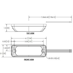 Supplerende LED, 12/24v, gul/klar, R65