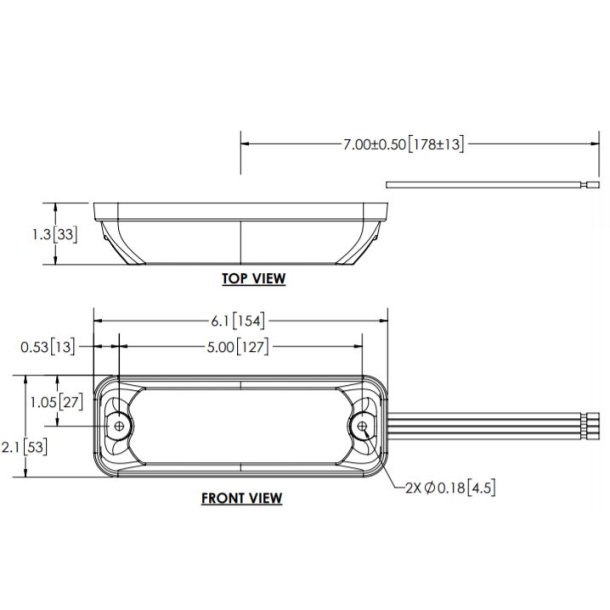 Supplerende LED, 12/24v, gul/klar, R65