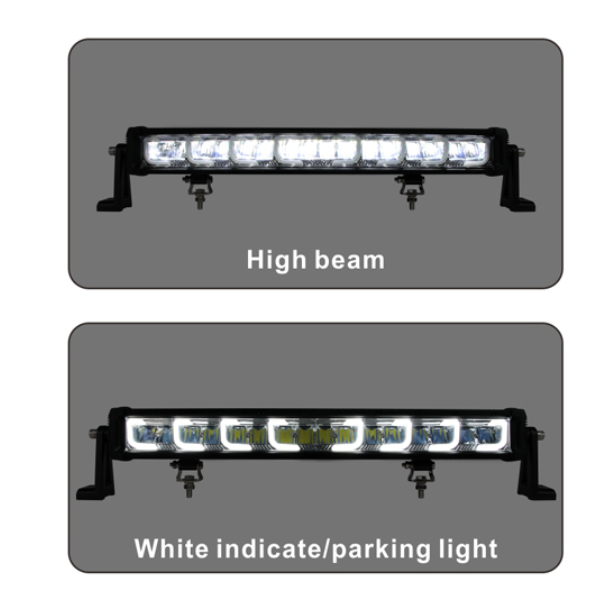 Fjernlysbar med positionslys, 434 mm.
