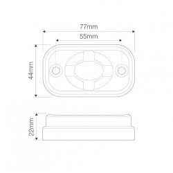 Mini LED Scenelight/arbejdslampe, 9 W, 810 lm, 10-30 V, inkl. 2 monteringsplader.