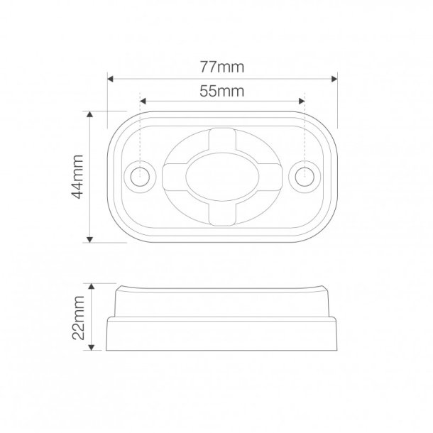 Mini LED Scenelight/arbejdslampe, 9 W, 810 lm, 10-30 V, inkl. 2 monteringsplader.