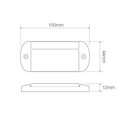 Hvid markerinslygte, LED, refleks, 12/24v