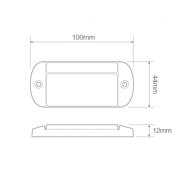 Hvid markerinslygte, LED, refleks, 12/24v
