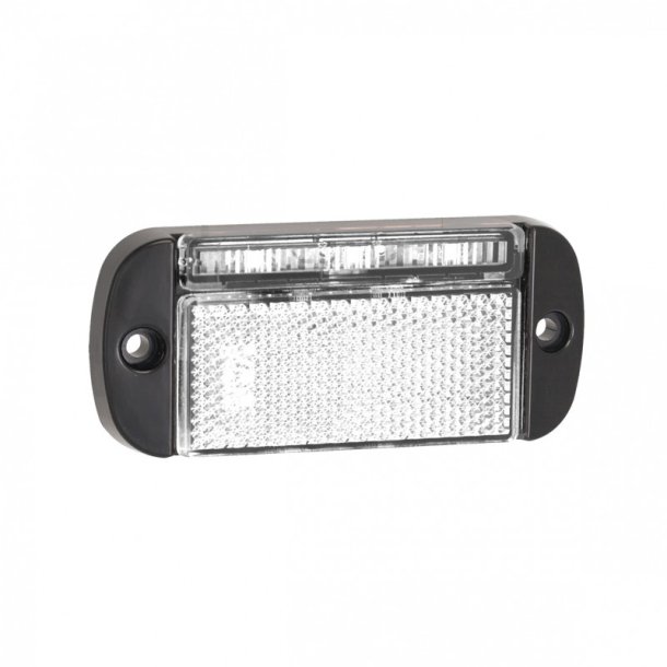 Hvid markerinslygte, LED, refleks, 12/24v