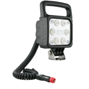 LED arbejdslampe ledning/stik/hndtag/afbryder.