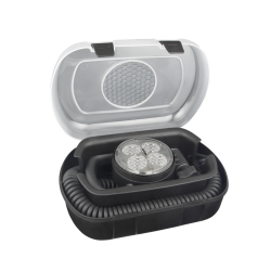 Arbejdslampe LED p magnetfod, 1500 lm, 12/24V, 8 m spiralkabel, incl. transportkasse.