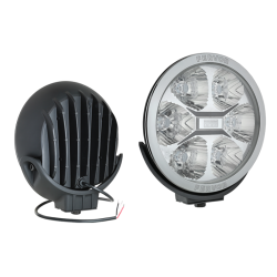 Fervor fjernlygte, 2400 Lumen (ref 50), 28W, 6 LED, Krelys m. parkeringslys (3W), 12-24V