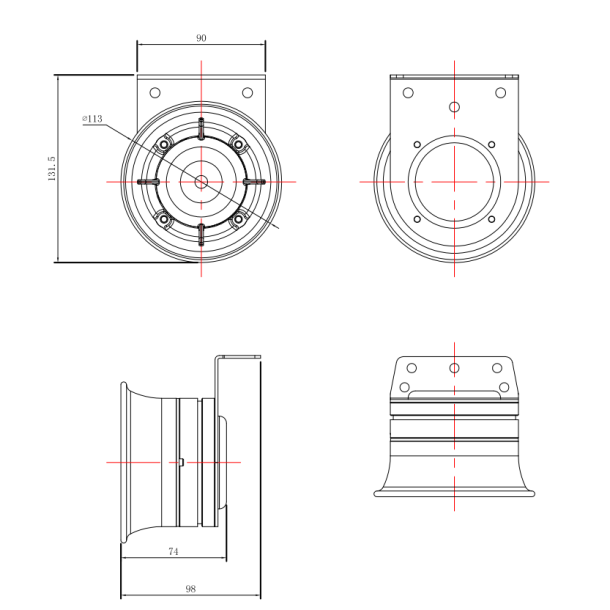 Sirenehjtaler, 50W, 4 Ohm