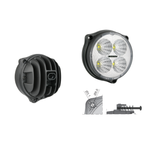 LED arbejdslampe, 35 gr, IP68, 1500 Lumen 12/24V til indbygning