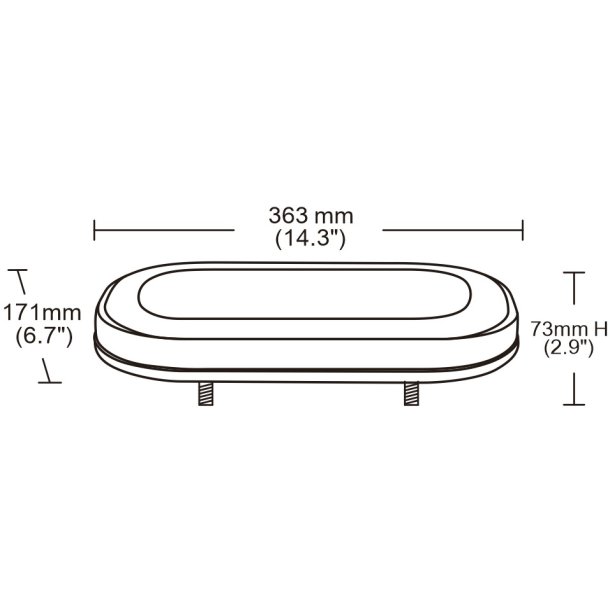 LED minilysbro, gult lys, rgfarvet klart glas, 300 mm kabel, R65 godkendt, 12/24V, 76W