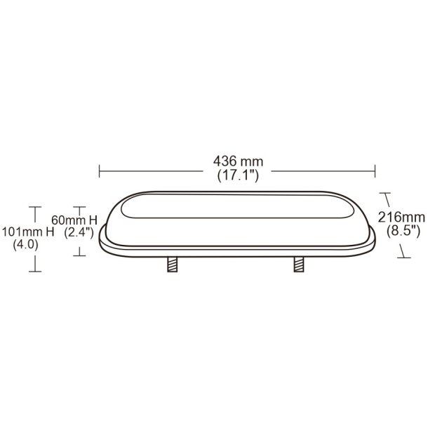 LED minilysbro, gult lys, rgfarvet klart glas, 300 mm kabel, R65 godkendt, 12/24V, 76W