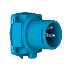 Rettbox Inlet stik, m/luft, bl, 2P, 20A, 24V