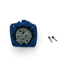 Rettbox Inlet stik, uden luft, bl, 2P, 20A, 12V