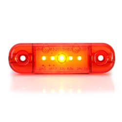 Positionslygte 5 LED slim rd 9-36V  (Rd)