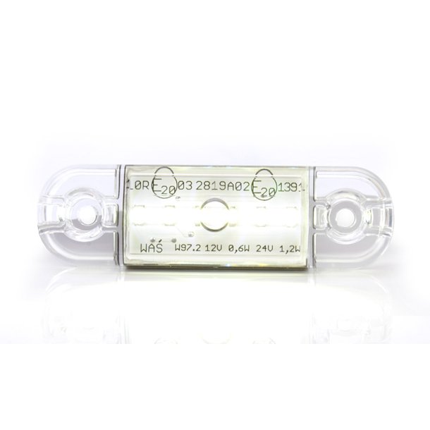 Positionslygte 6 LED slim hvid 9-36V (hvid)