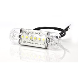 Positionslygte 6 LED slim hvid 9-36V (hvid)